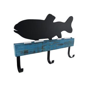 Chalk it to Me Fish Shaped Chalkboard with Wall Hooks
